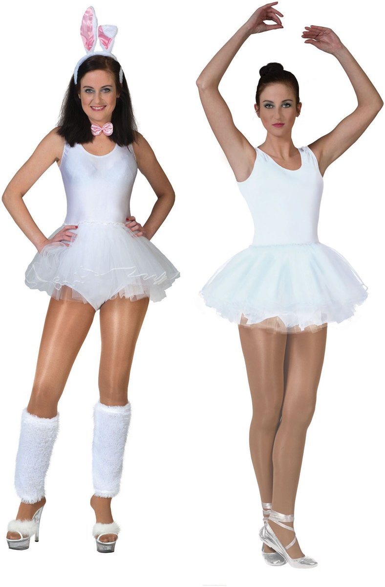 Dans & Entertainment Kostuum | Ballerina Vrouw Wit Kostuum | Maat 32-34 | Carnaval kostuum | Verkleedkleding